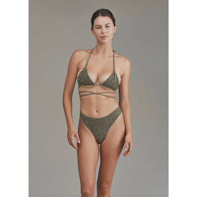 Acacia Swimwear Bikini Bottom - Acacia Swimwear Brazil Smocked Bikini Bottom in Hinahina