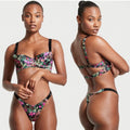 Victoria's Secret SHINE STRAP Push Up Top and Thong Bottom Bikini Set