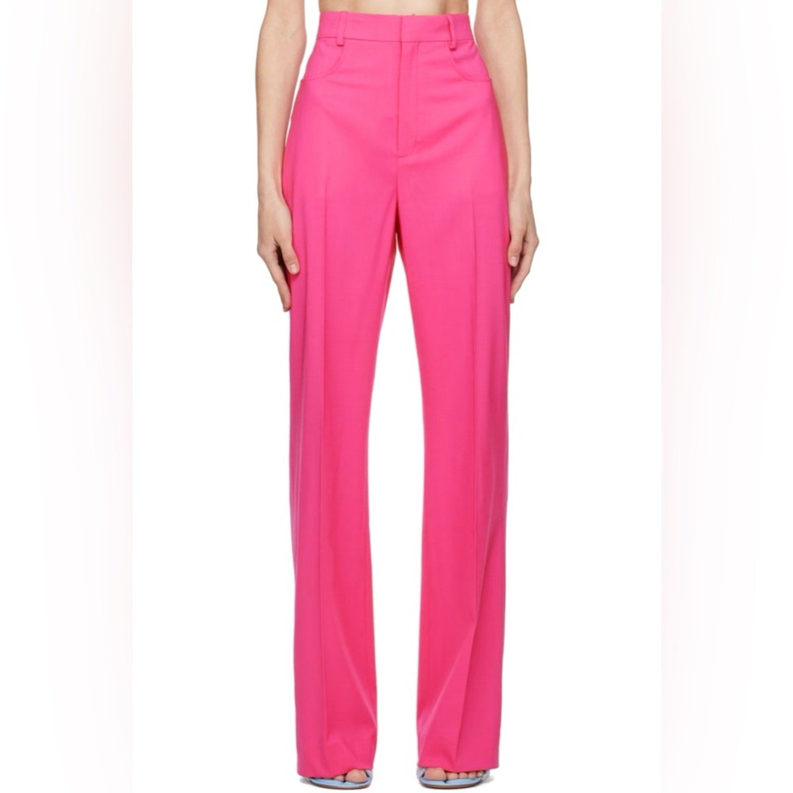 Jacquemus Acquemus Pink Le Papier 'Le Pantalon Sauge' Trousers | Front view