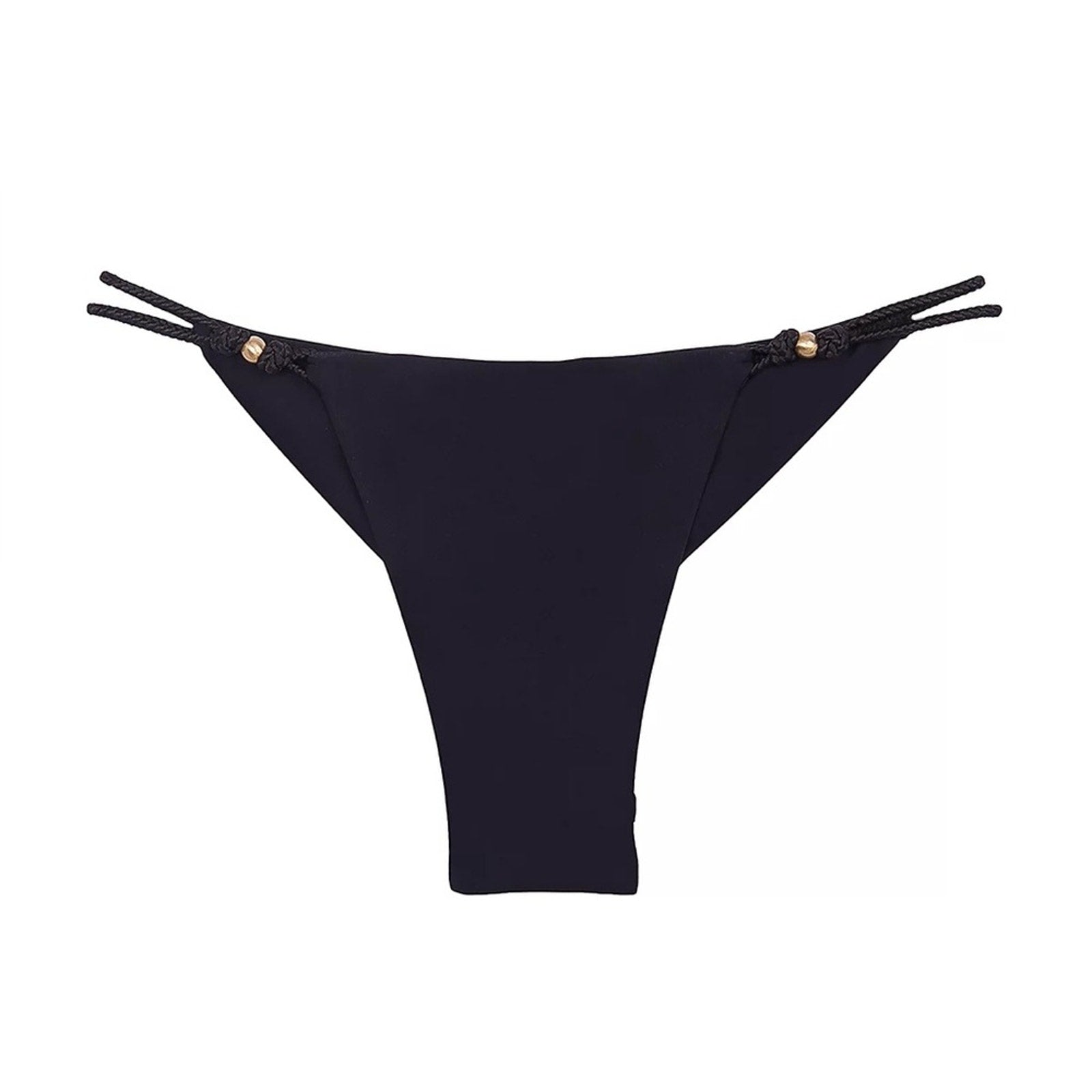 ViX Paula Hermanny ViX Swimwear Gi Detail Cheeky Bikini Bottom - Black | Alternate view