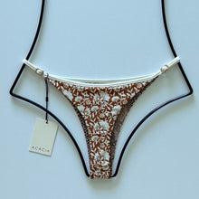 Back view of Acacia Swimwear Neema Piped Bikini Bottom Autumn print, size Large