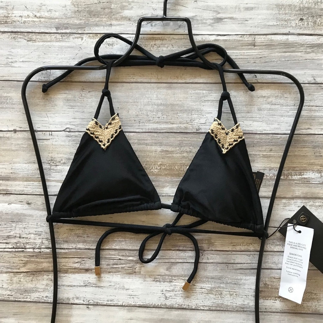 Vix ViX Swim Black IBIZA JUTE Triangle Bikini Top – PerfectKini