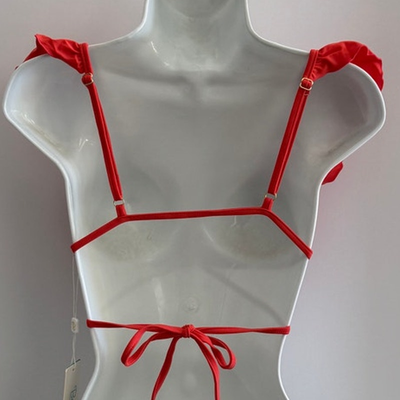 Beach Bunny Swimwear Scarlette Wrap Bikini Top - Poppy | Alternate view