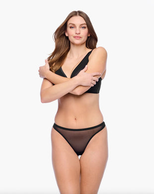 Cosabella Cosabella Italian Black Mesh Soire Confidence Classic Thong Panty – PerfectKini