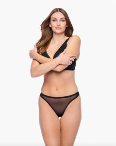 Cosabella Cosabella Italian Black Mesh Soire Confidence Classic Thong Panty – PerfectKini