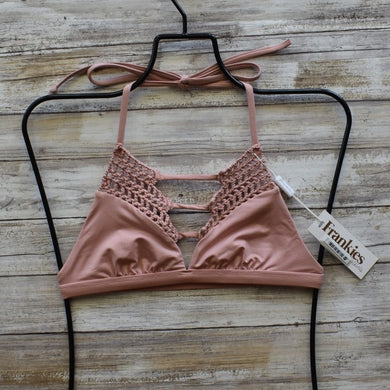 Frankie's Bikinis Frankie's Bikinis Vintage Rose SIENNA Bikini Top – PerfectKini
