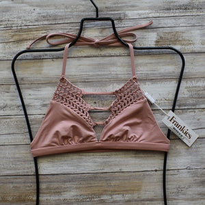 Frankie's Bikinis Frankie's Bikinis Vintage Rose SIENNA Bikini Top – PerfectKini