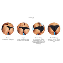 Beach Bunny Chrissy Micro Tango Bikini Bottom – Navy Stripe