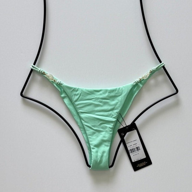 ViX Paula Hermanny ViX Swimwear Ivy Detail Cheeky Bikini Bottom - Pastel Mint | Front view