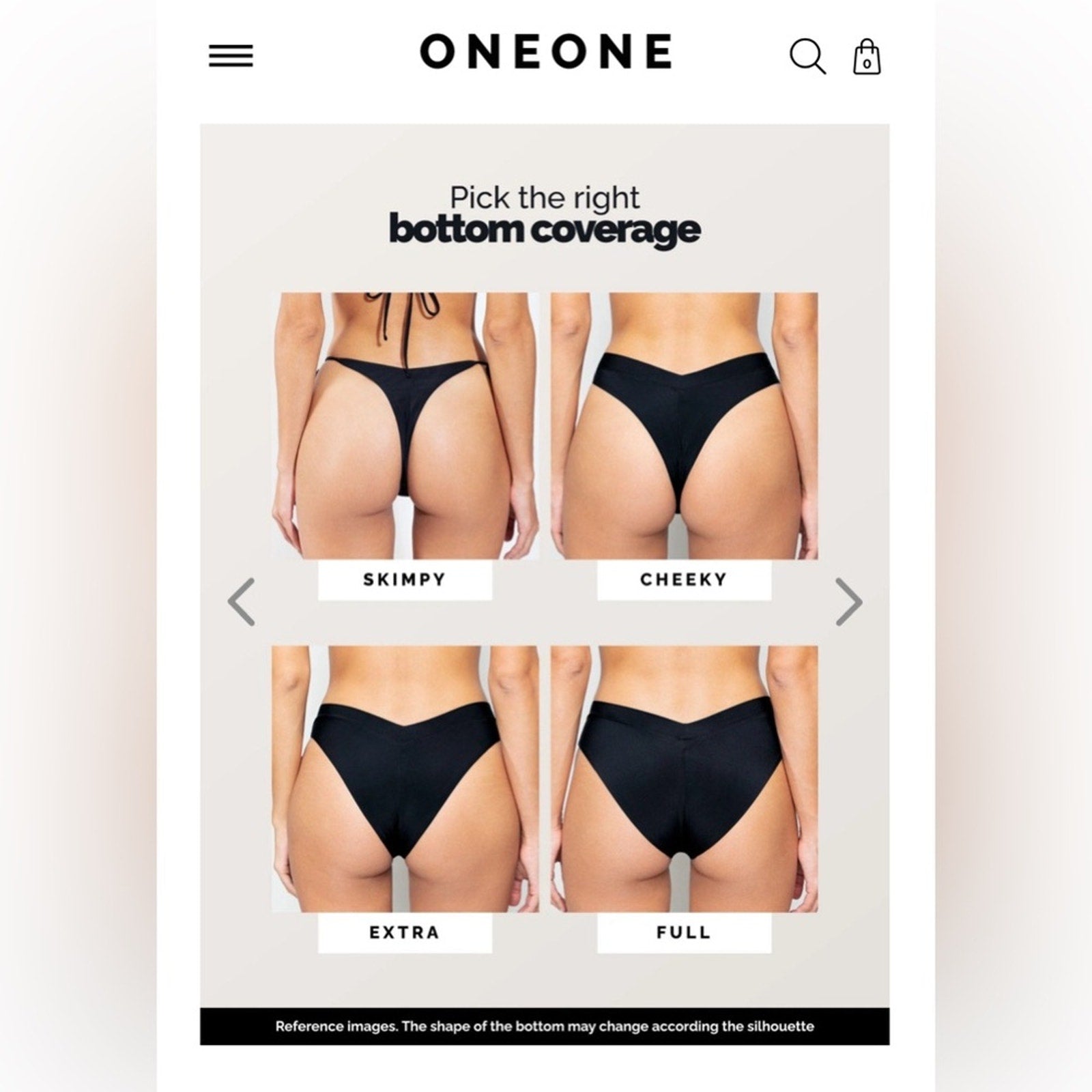 OneOne Swimwear Heidi Skimpy Bikini Bottom – White Ribbed | Alternate view