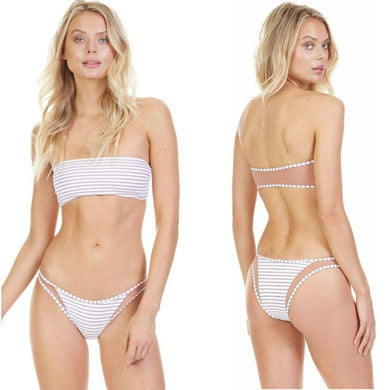 Tori Praver Swimwear Tori Praver Swim Stripe Bikini Set – PerfectKini