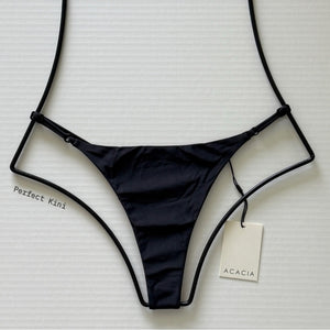acacia swimwear Acacia Swim RALPHY Bikini Bottom - Licorice - High Cut, Minimal Coverage – PerfectKini