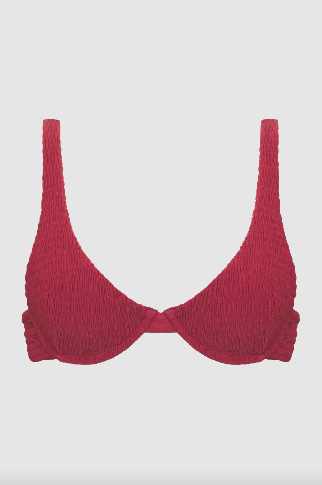Acacia Swimwear Acacia Swimwear GENEVA Smocked Bikini Top - Berry -  Underwire - XL - NWT – PerfectKini