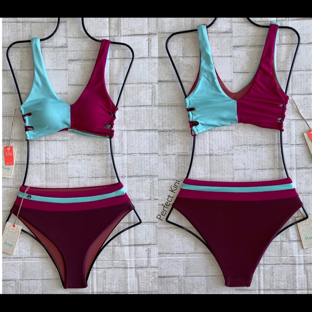 Maaji Maaji Swim EVERGREEN Color Block Bikini Set – PerfectKini