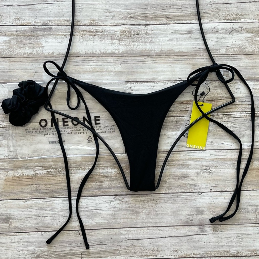 OneOne Swimwear OneOne Swim ARIEL Skimpy Tie Side Bikini Bottom - Midnight - Medium – PerfectKini