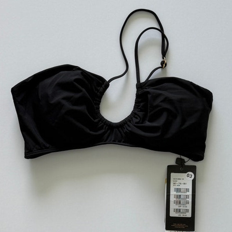 ViX Paula Hermanny ViX Swimwear Emma One-Shoulder Bikini Top - Black | Alternate view
