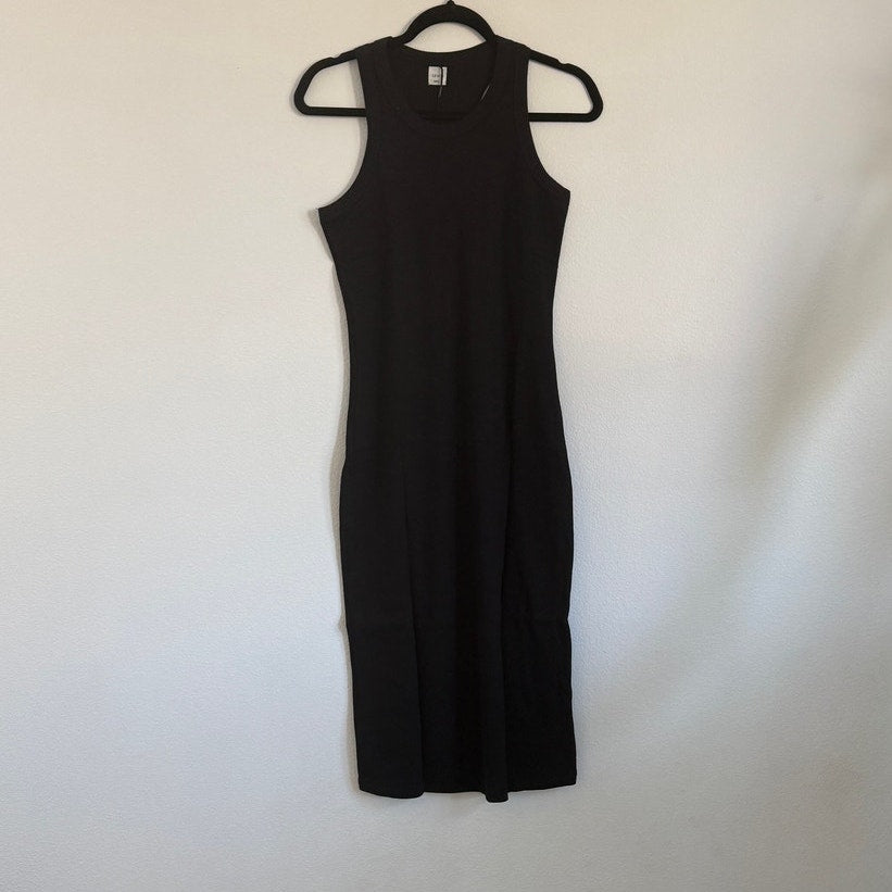Leset Kelly Black Racerback Midi Dress - Black