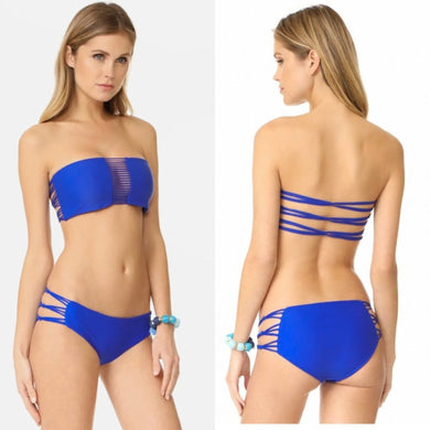 Mikoh Mikoh Swim SUNSET String Bandeau Bikini Top – PerfectKini
