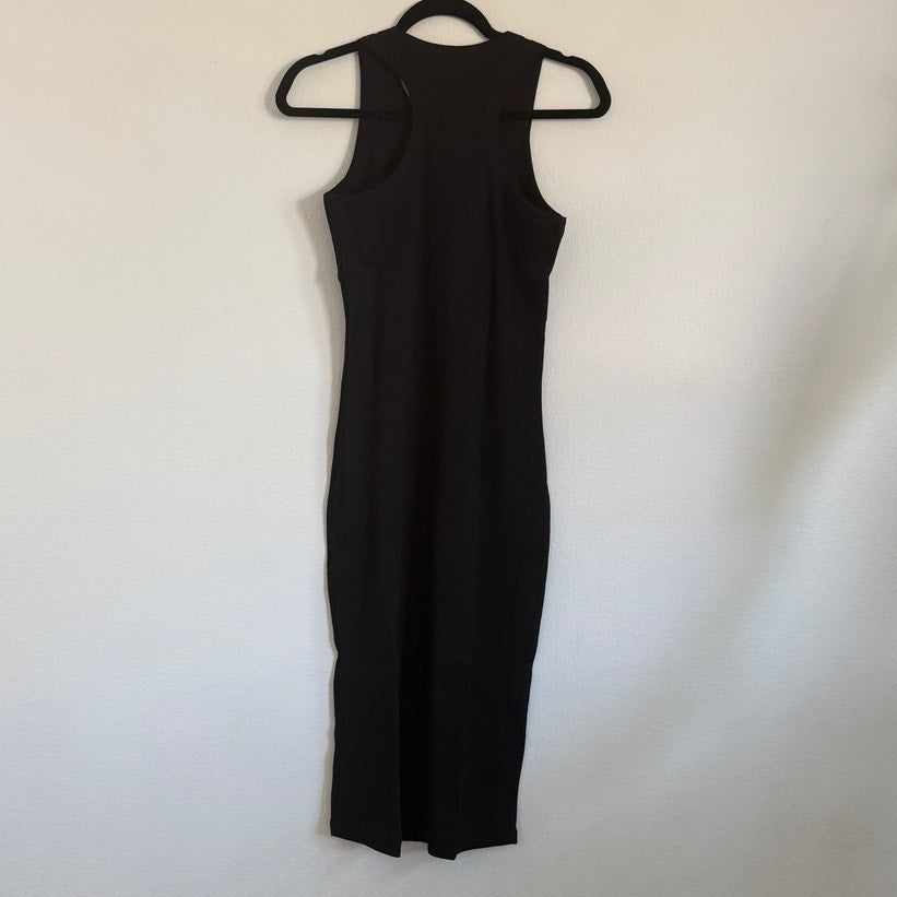 Leset Kelly Black Racerback Midi Dress - Black | Alternate view