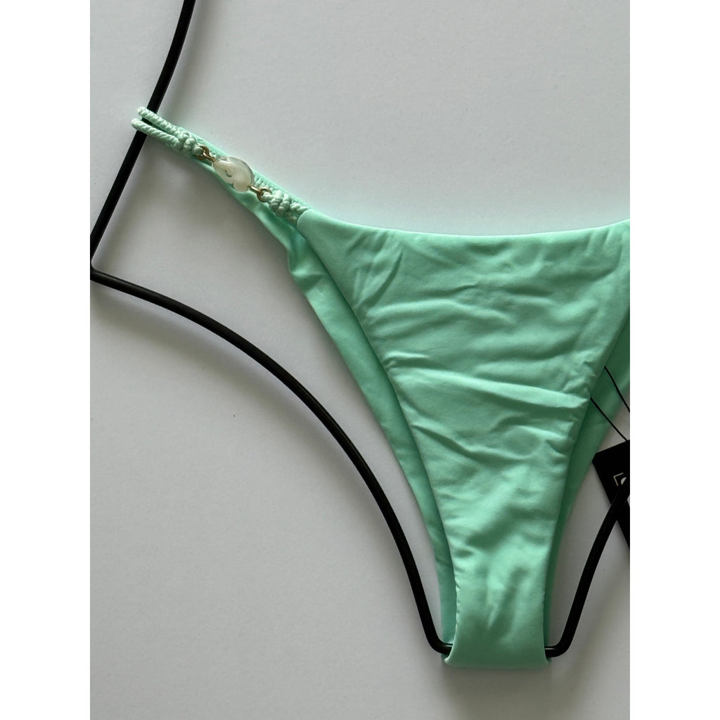 ViX Paula Hermanny ViX Swimwear Ivy Detail Cheeky Bikini Bottom - Pastel Mint | Back view