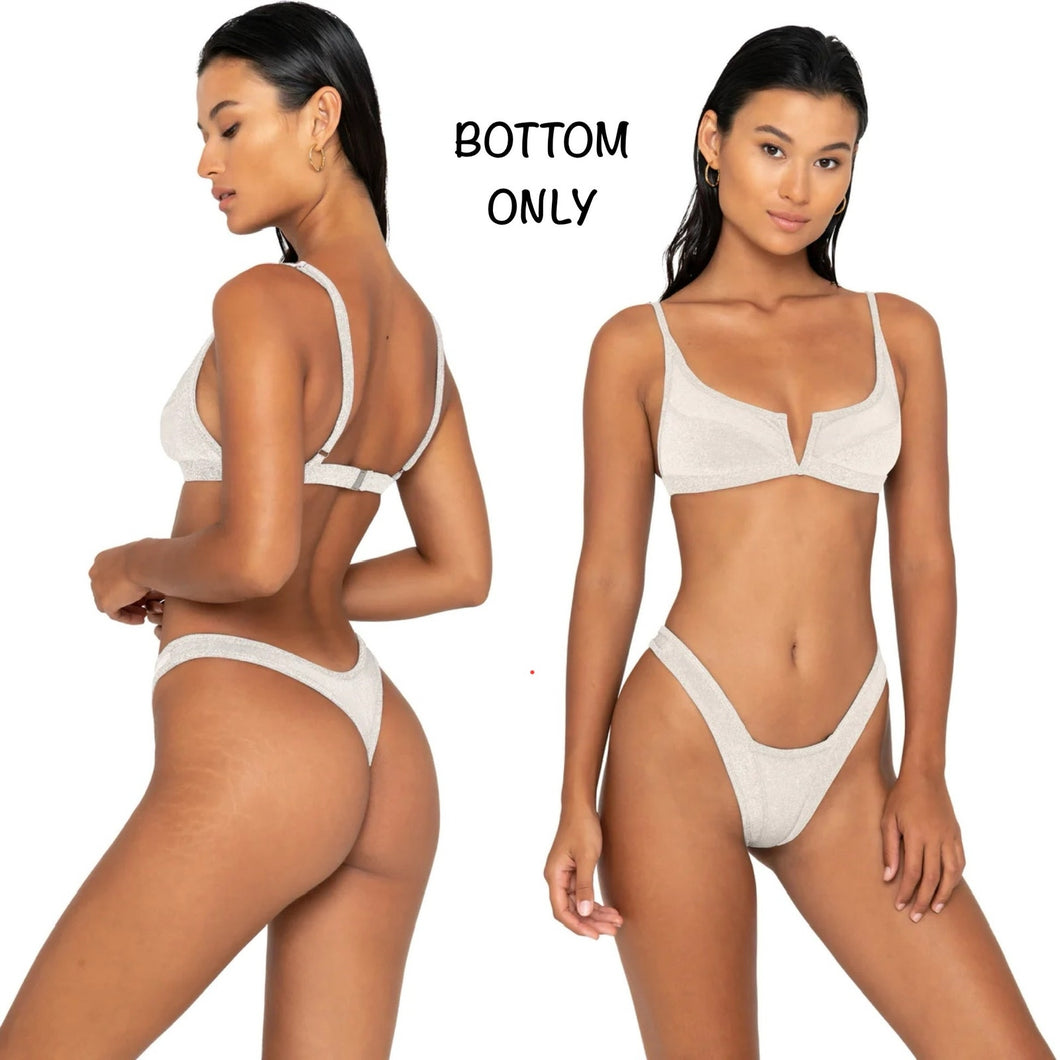 FAE FAE Swim GOI Thong Bikini Bottom - Topaz - High Cut - Minimal Coverage – PerfectKini