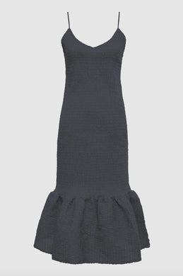 Acacia Swimwear Acacia Swimwear ADRIAN Dress - Licorice Black Organic Cotton - Shirred Dress - Size Large – PerfectKini