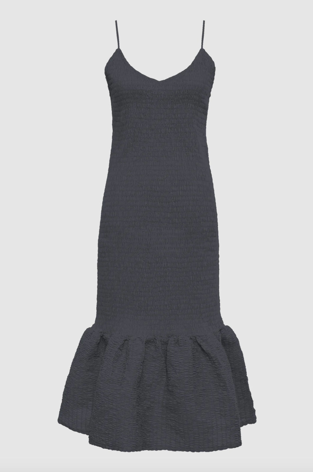 Acacia Swimwear Acacia Swimwear ADRIAN Dress - Licorice Black Organic Cotton - Shirred Dress - Size Large – PerfectKini