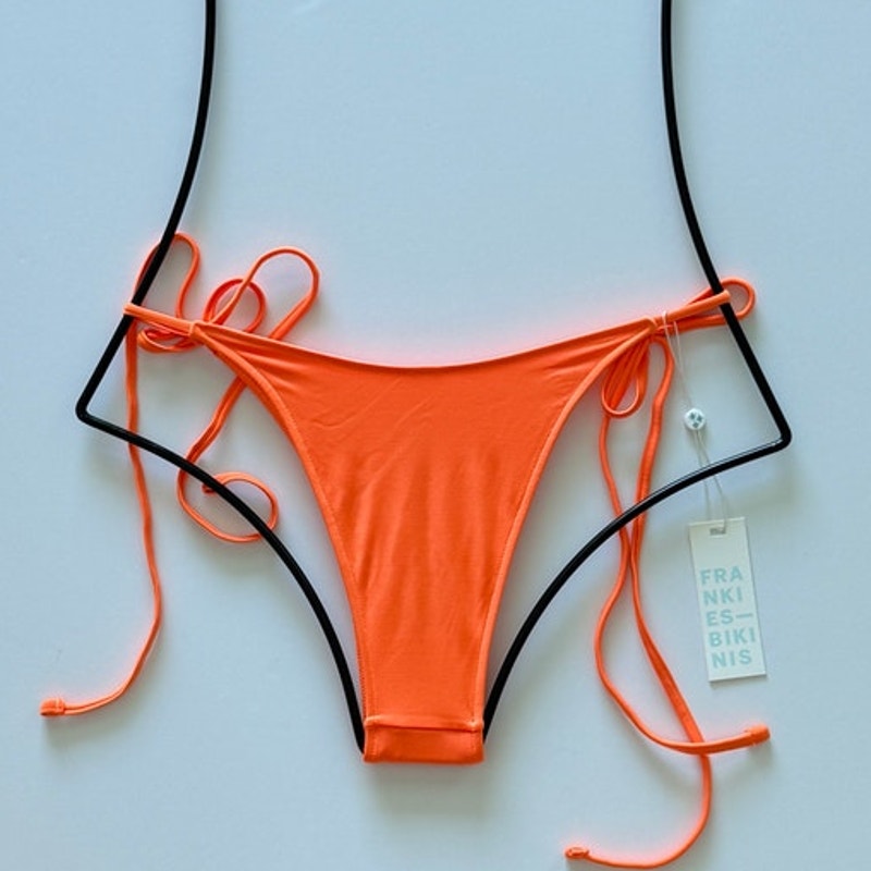 Frankies Bikinis Divine Shine Tie Bikini Bottom - Cuties | Alternate view