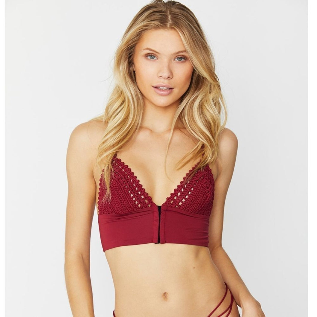 Frankie's Bikinis Frankie's Bikinis AYLA Crochet Corset Bikini Top – PerfectKini
