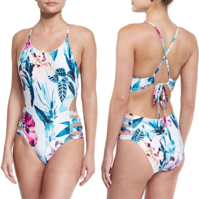 6 Shore Road 6 Shore Road Floral BEACH PARTY Cutout One Piece – PerfectKini
