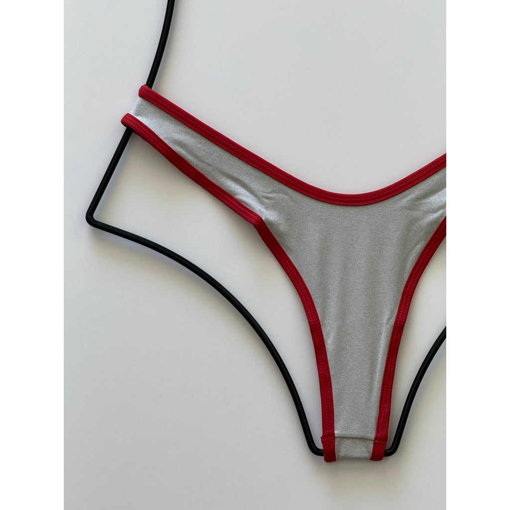 Frankies Bikinis Full Moon Micro Bikini Bottom – Cherry Mint | Back view