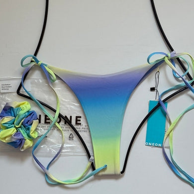 OneOne Swimwear OneOne Swim ARIEL Skimpy Tie Side Bikini Bottom - Blue Gradient - Medium – PerfectKini