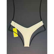 OneOne Swimwear Heidi Cheeky Bikini Bottom - Ivory Ribbed