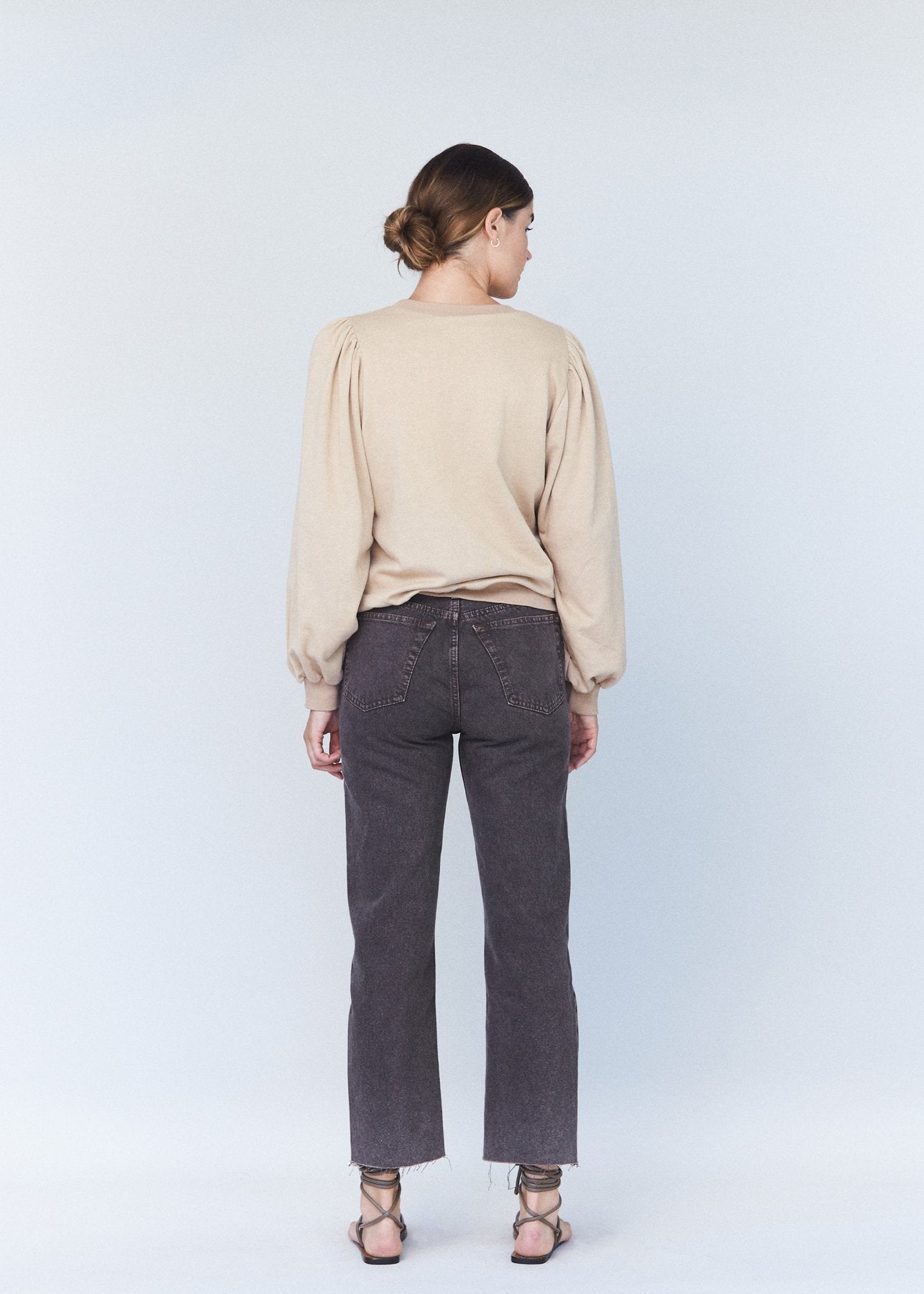 Acacia Swimwear Nora Organic Terry Sweat shirt - Bone | Alternate view