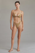 Acacia Swimwear Oslo Dual Ribbed Bikini Bottom - Palm