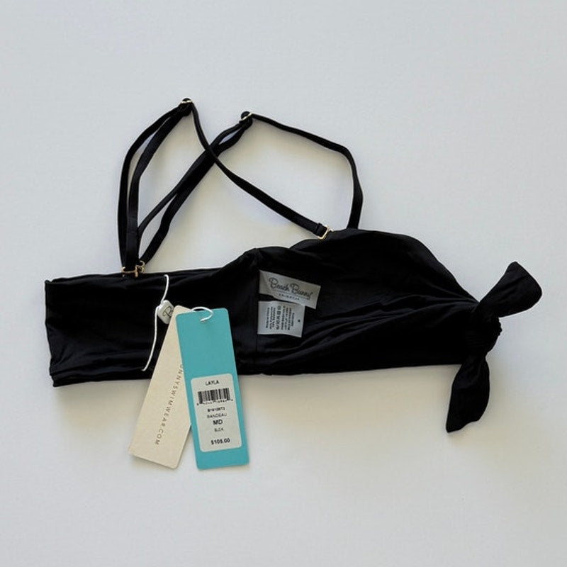 Beach Bunny Swimwear Layla Bandeau Bikini Top - Black | Alternate view