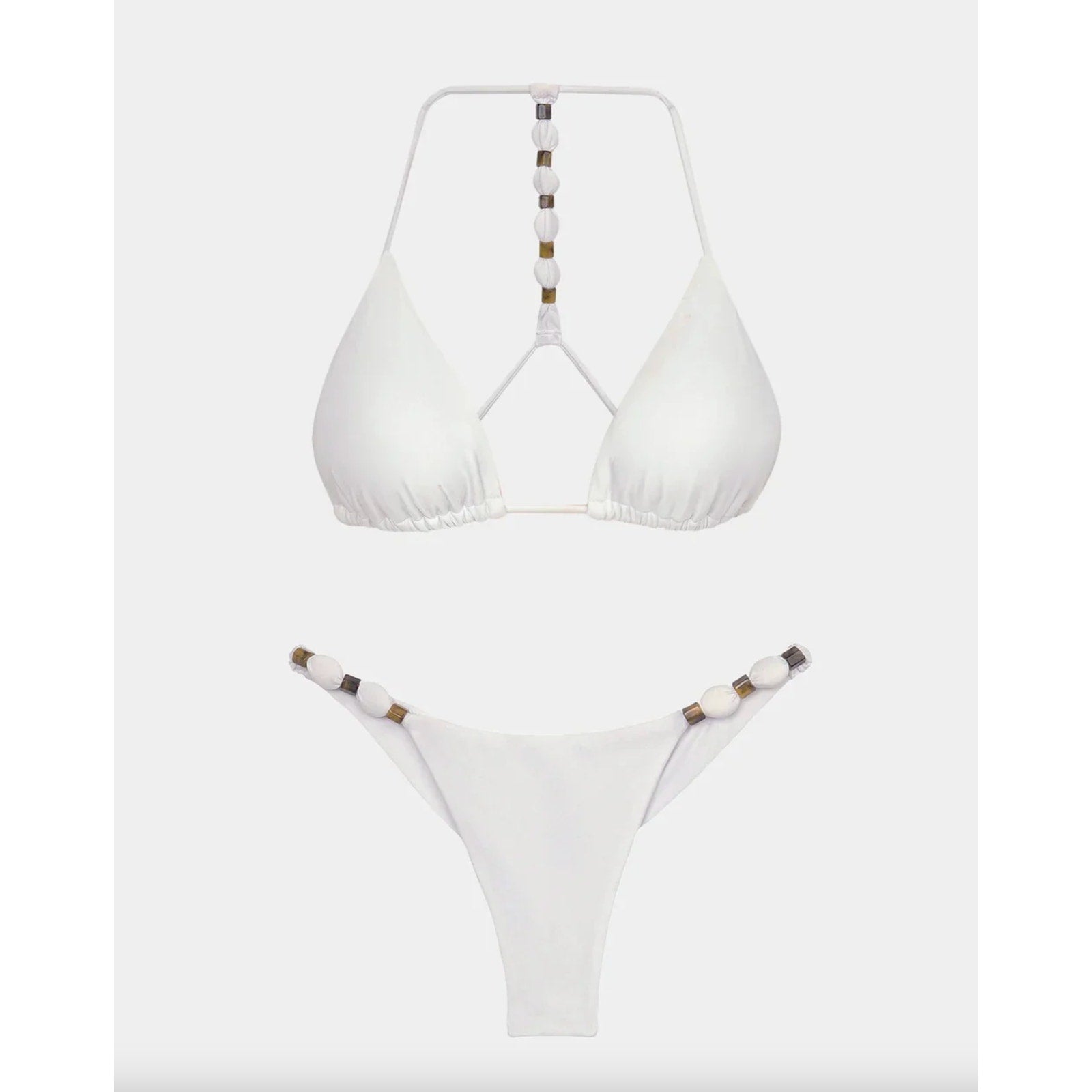 ViX Paula Hermanny ViX Swimwear Dora Cheeky Bikini Bottom in White | Alternate view