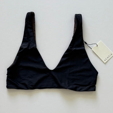 Acacia Swimwear Acacia Swim MAGGIE Bikini Top - Licorice - Supportive - Fixed Straps - Large -  NWT – PerfectKini