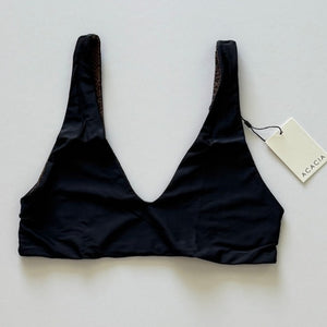 Acacia Swimwear Acacia Swim MAGGIE Bikini Top - Licorice - Supportive - Fixed Straps - Large -  NWT – PerfectKini