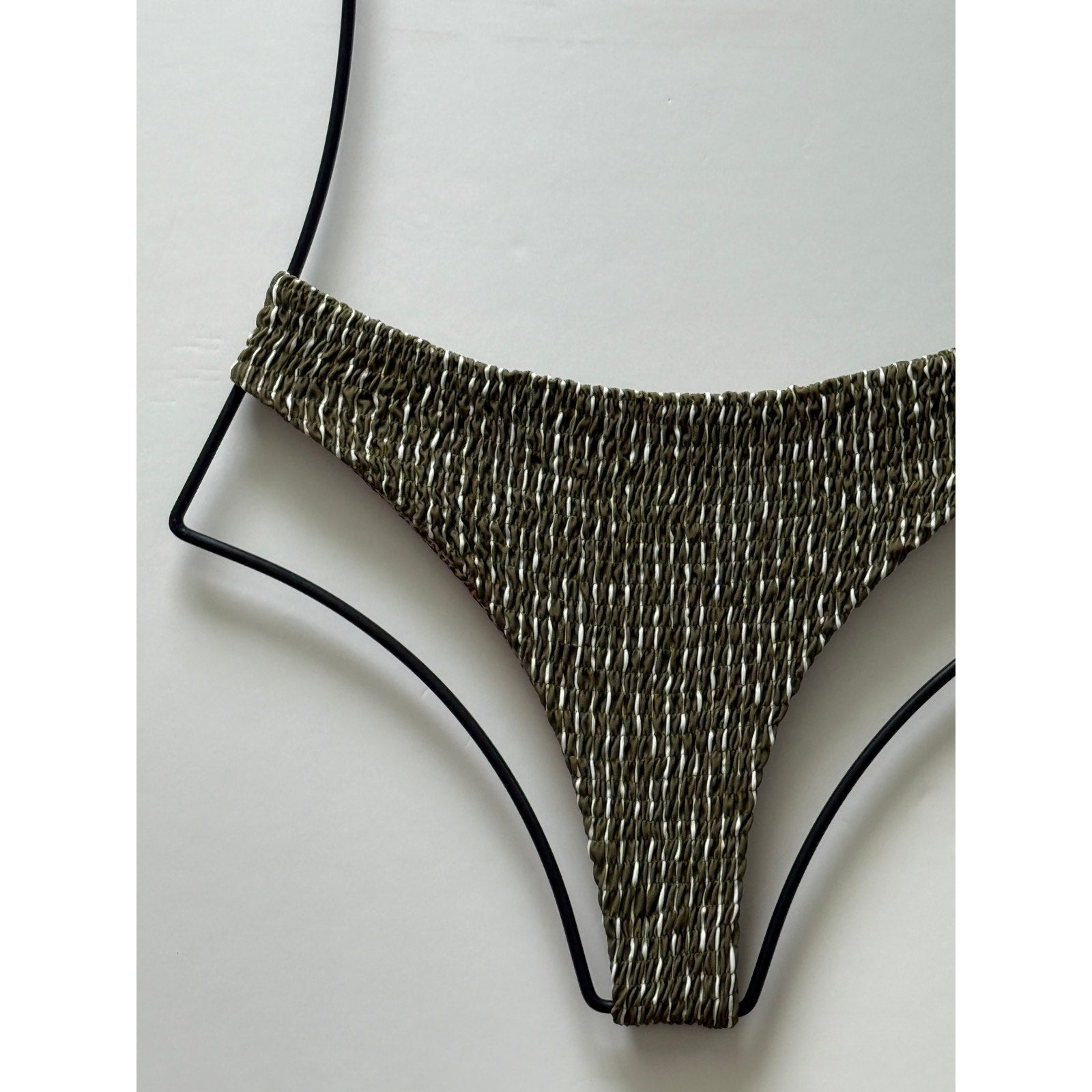 Acacia Swimwear Brazil Smocked Bikini Bottom - Hinahina | Back view