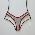 Frankies Bikinis Full Moon Micro Bikini Bottom – Cherry Mint | Front view