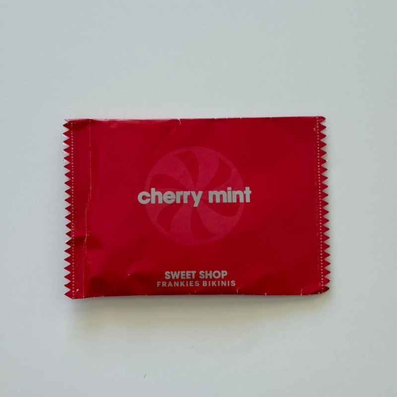 Frankies Bikinis Frankie's Bikinis Lumia Triangle Bralette Bikini Top - Cherry Mint | Alternate view