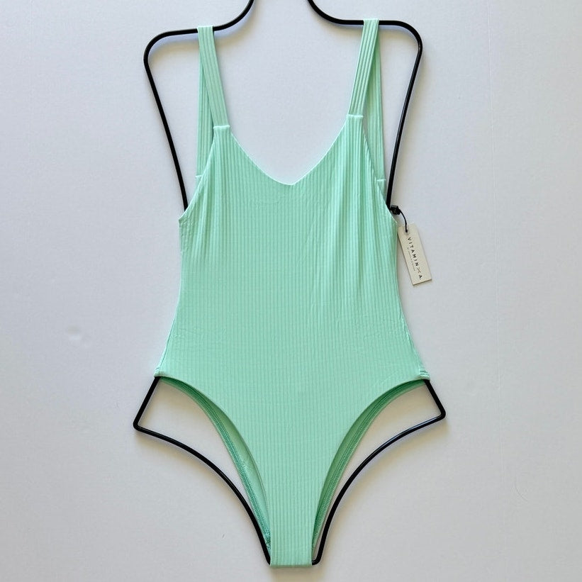 Vitamin A Swimwear Leah One Piece - Glacier EcoRib | Front view