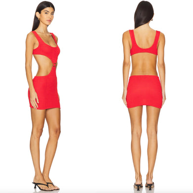 Reina Olga Reina Olga x Ronny Kobo AUGUSTA Dress - Red Crinkle - One Size - NWT – PerfectKini