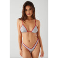 Frankies Bikinis Frankie's Bikinis Lumia Triangle Bralette Bikini Top - Cherry Mint | Front view