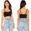 Free People All Mine Brami Longline Bralette Top | Front view