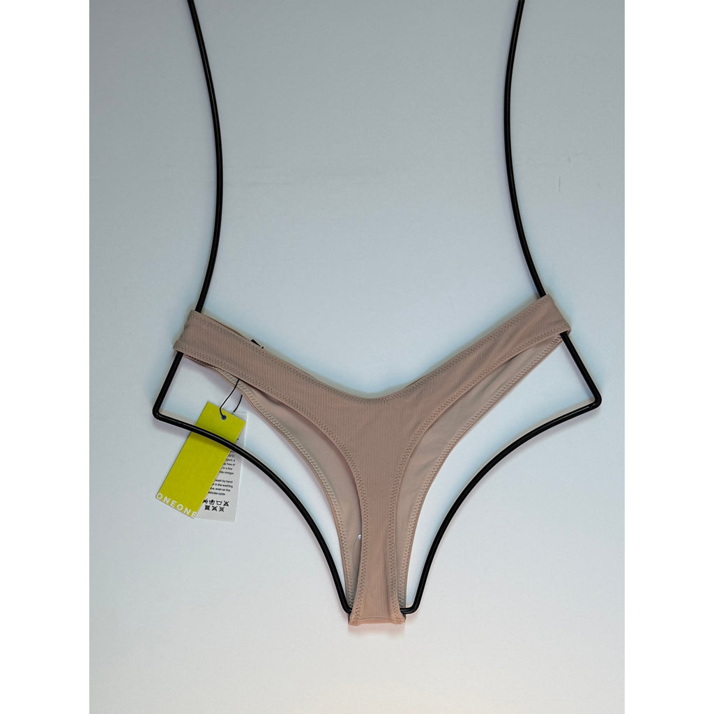 OneOne Swimwear Heidi Skimpy Bikini Bottom – Sand Ribbed | Alternate view