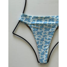 Front view of Acacia Mateo bottom showing high-leg cut and floral design.