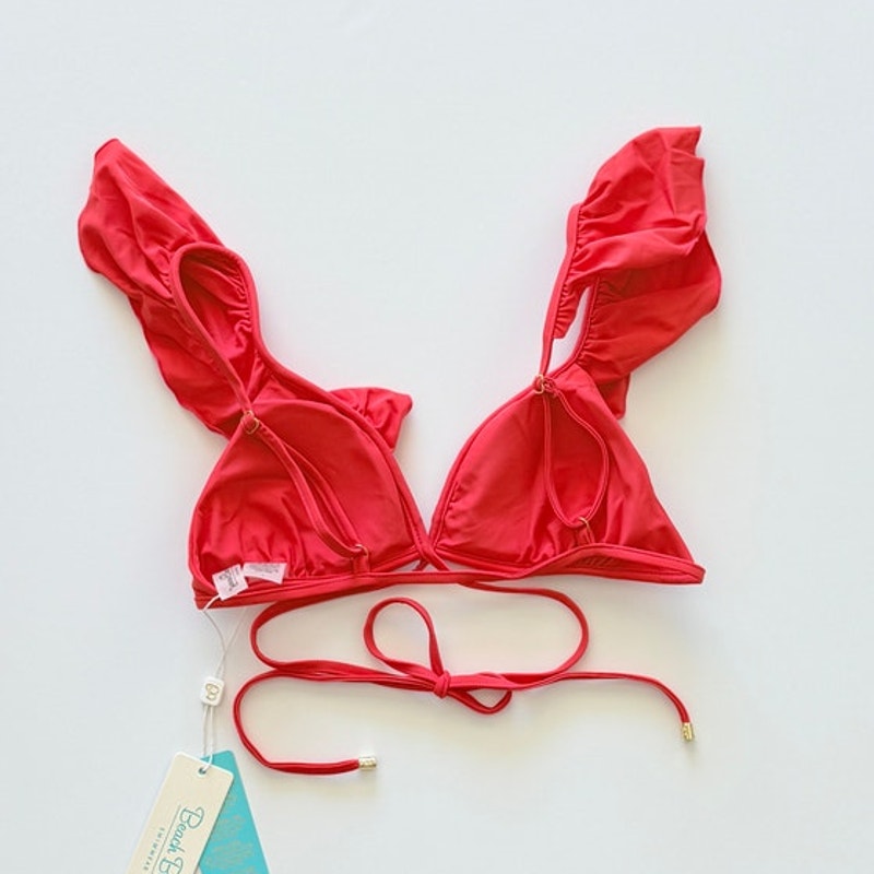 Beach Bunny Swimwear Scarlette Wrap Bikini Top - Poppy | Alternate view