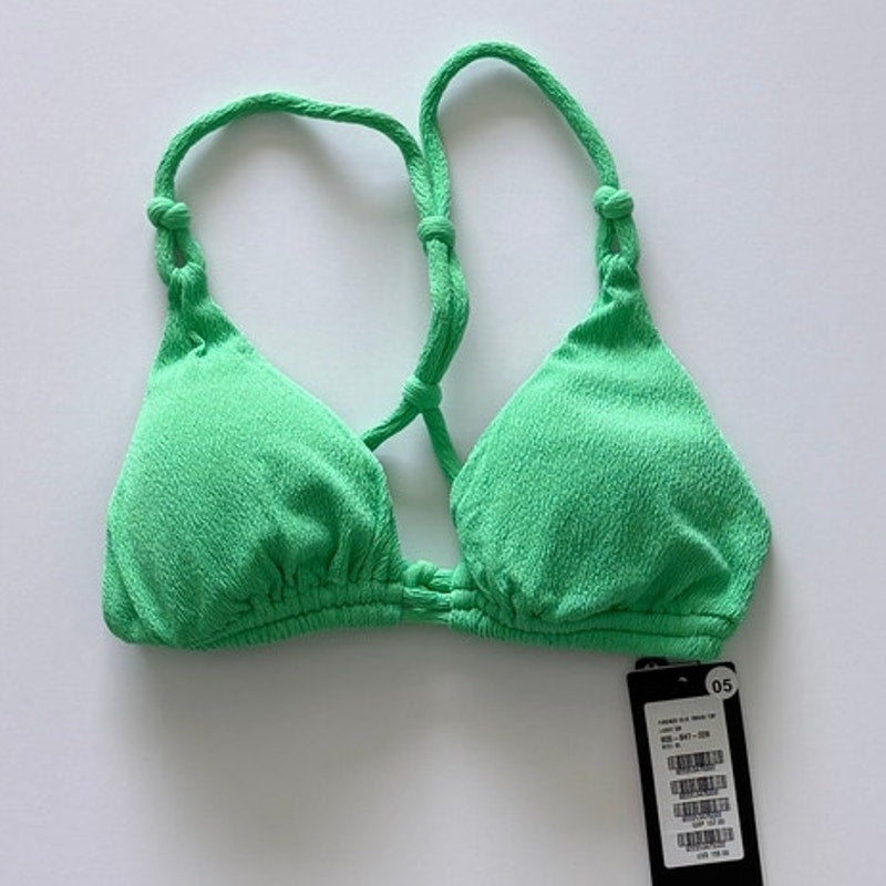 ViX Paula Hermanny ViX Swimwear Firenze Edie T-Back Bikini Top – Seaside (Light Green) | Front view